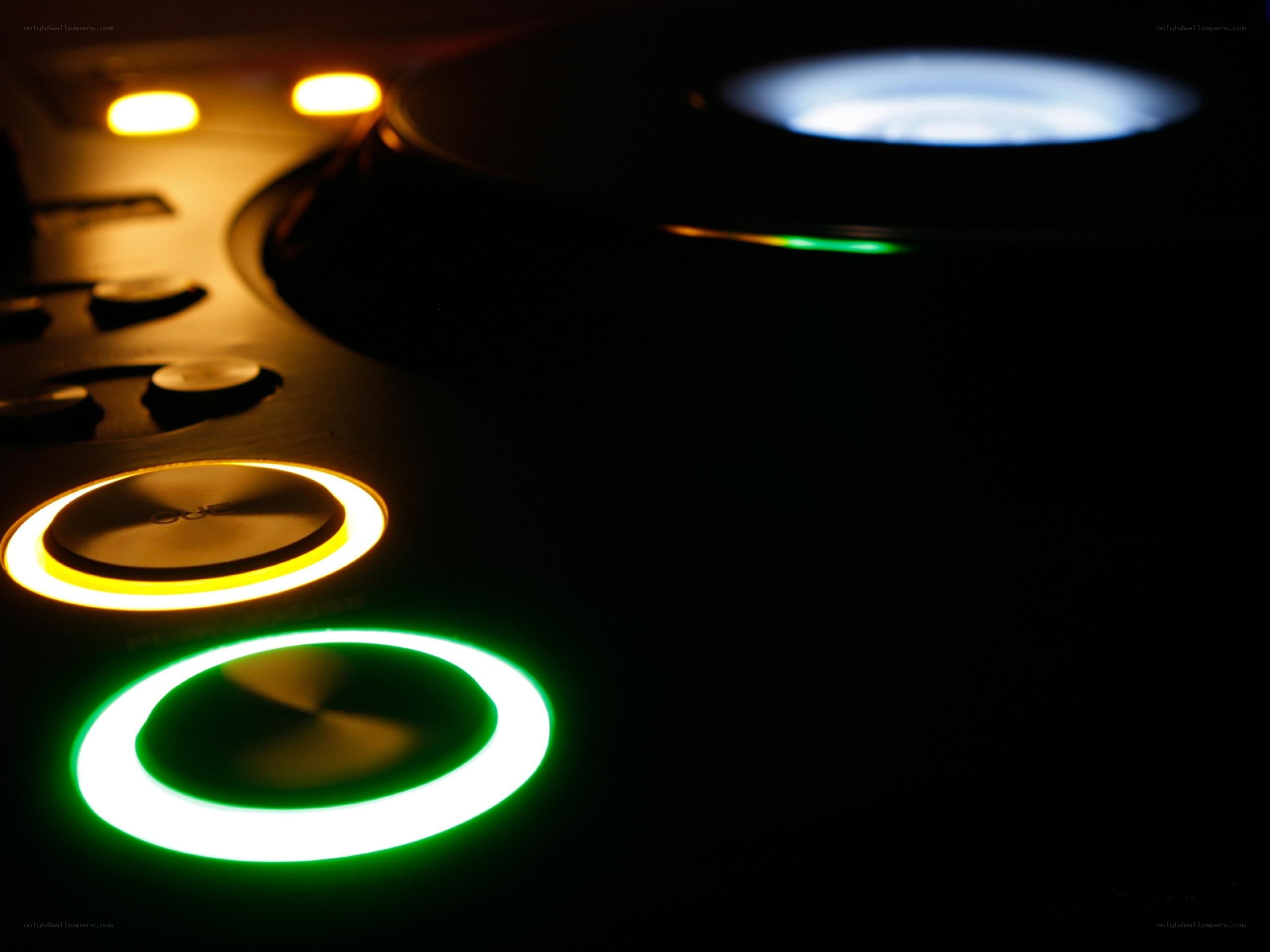 glowing buttons on a device