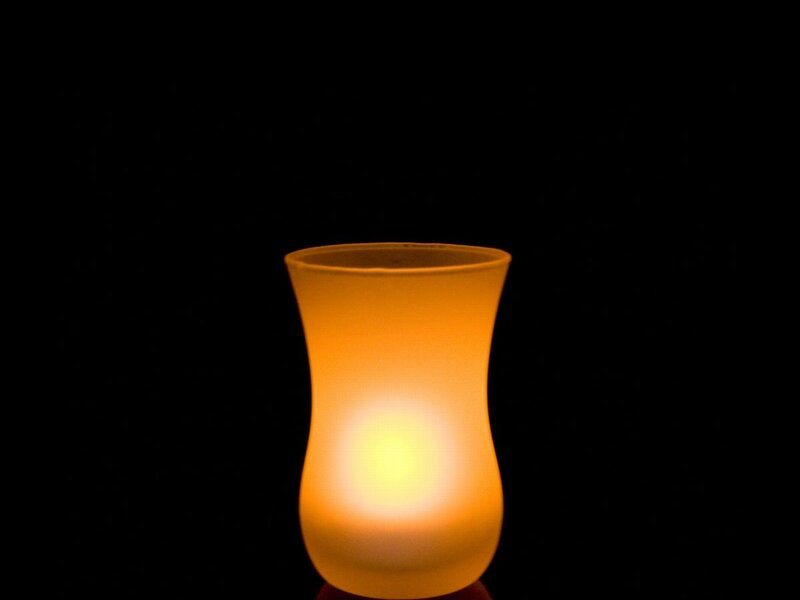 Glowing Candle Holder — Orange