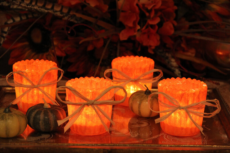 Glowing Candle Holders — Orange