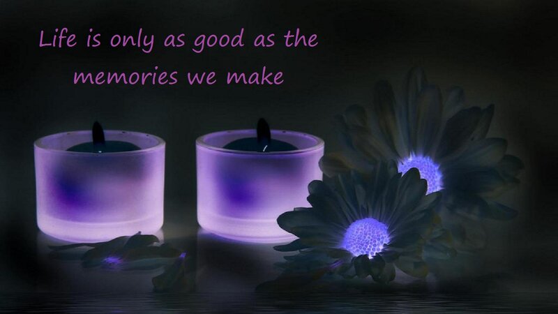 Glowing Candles and Flowers