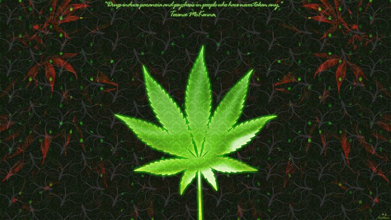 glowing cannabis leaf design