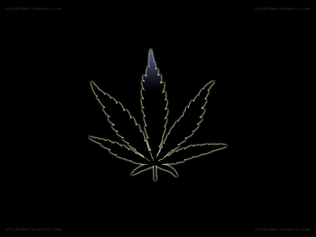 glowing cannabis leaf