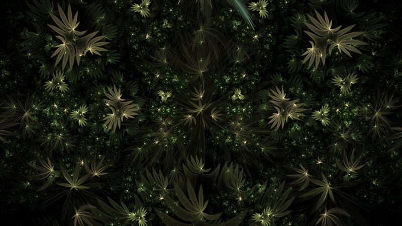 Glowing Cannabis Plants