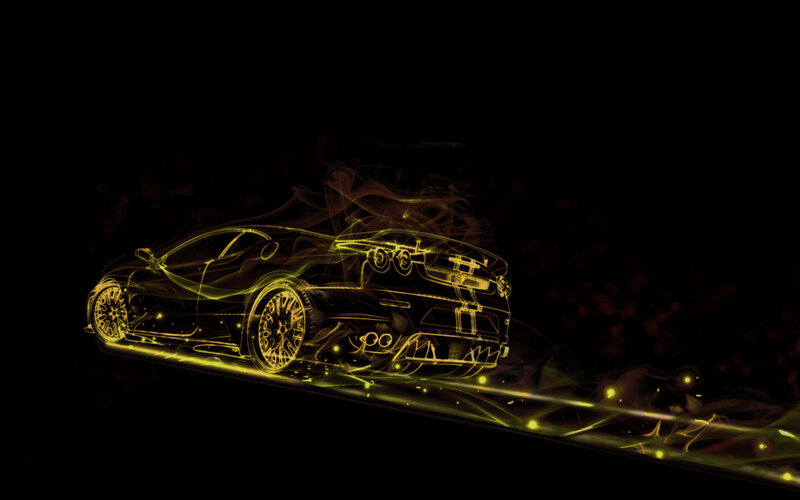 Glowing Car Outline