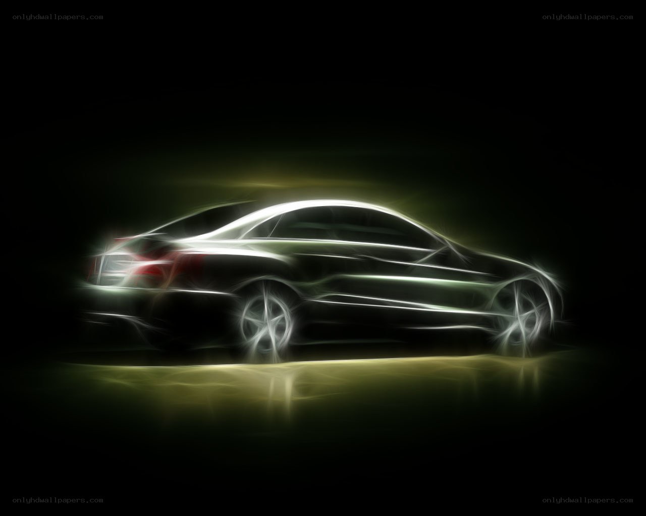 glowing car silhouette