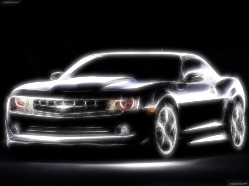 glowing car silhouette