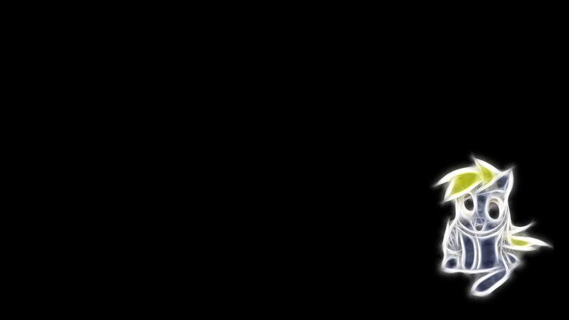 glowing cartoon character on black