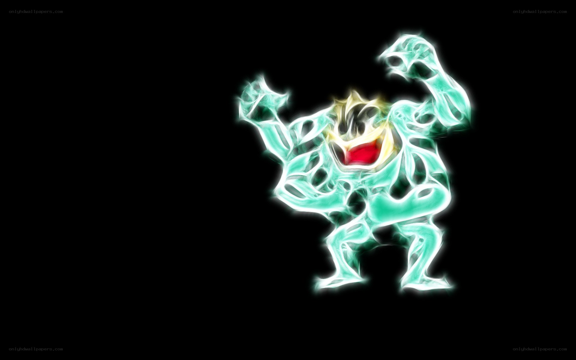 glowing cartoon monster