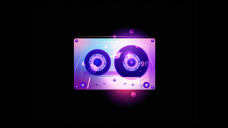 Glowing Cassette Tape