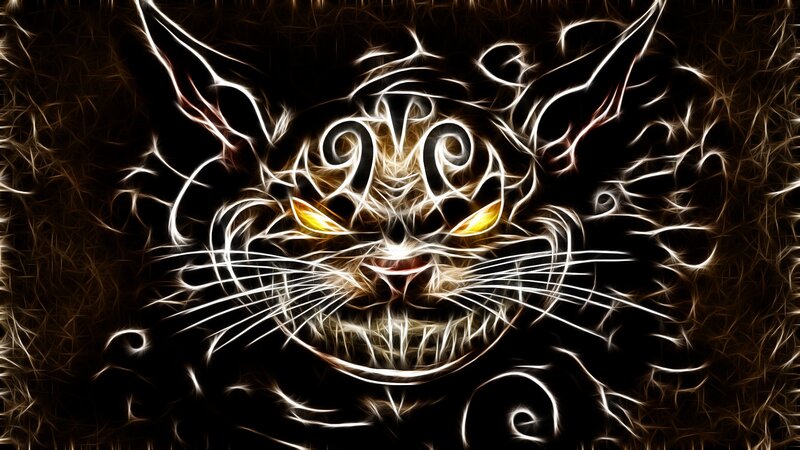 Glowing Cat Face — Black