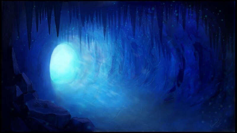 Glowing Cave Entrance