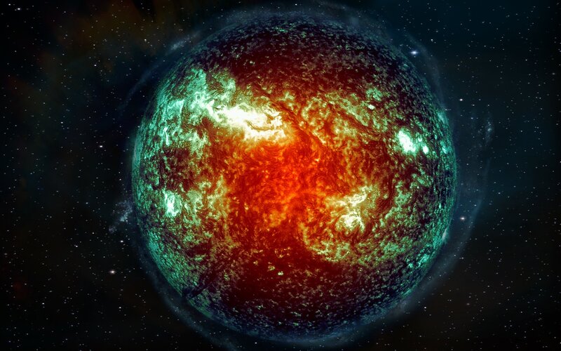 Glowing Celestial Body — Green