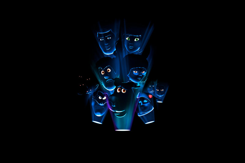 Glowing Character Faces