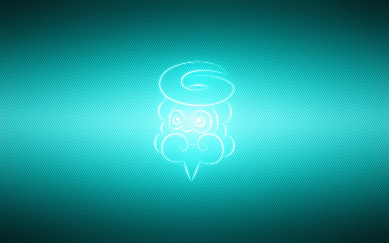 glowing character outline on teal