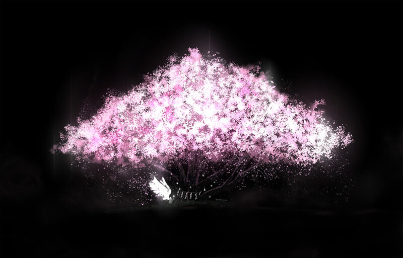 Glowing Cherry Blossom Tree — Pink