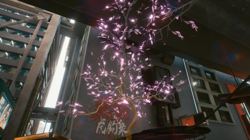 Glowing Cherry Blossom Tree — Purple