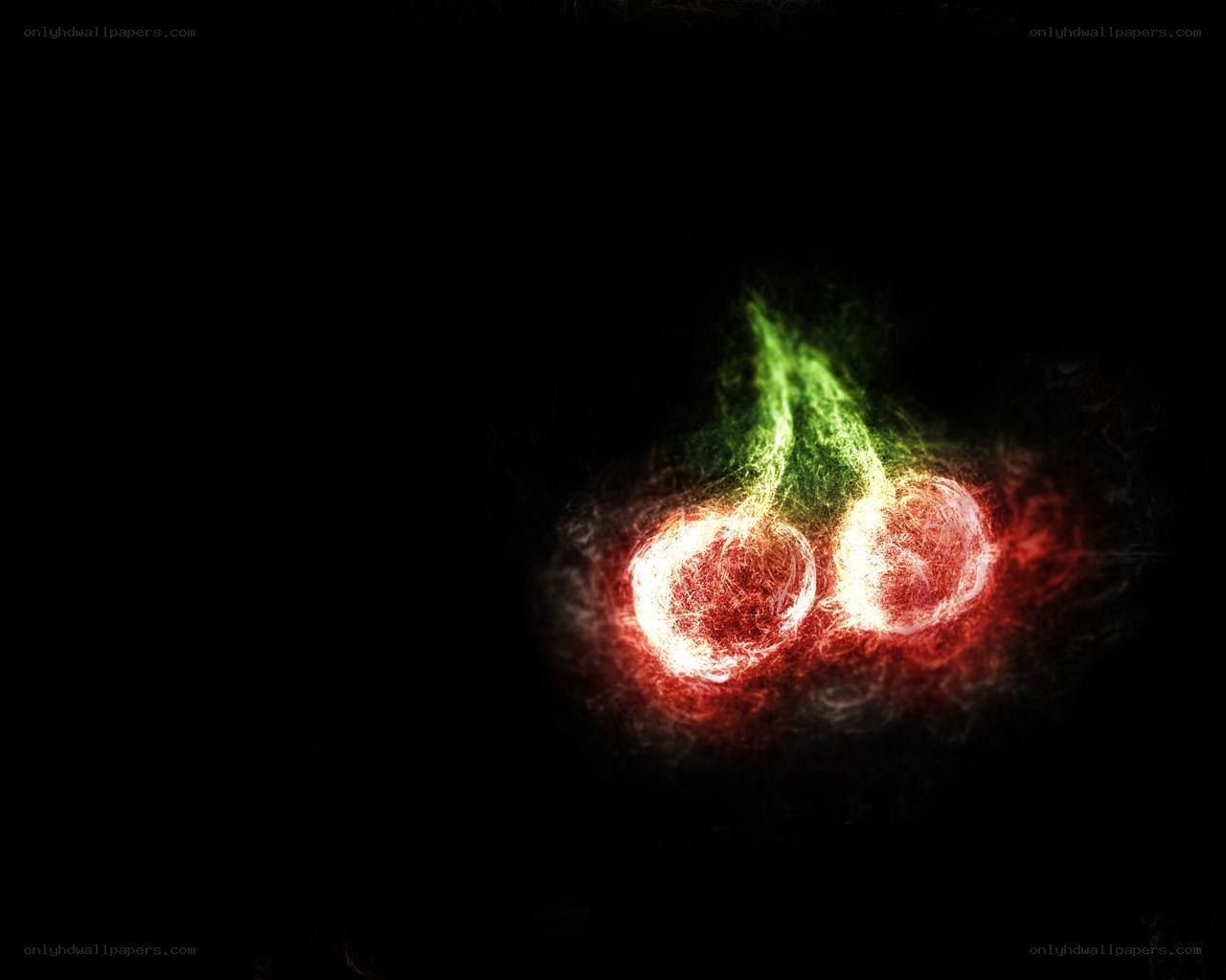 glowing cherry illustration