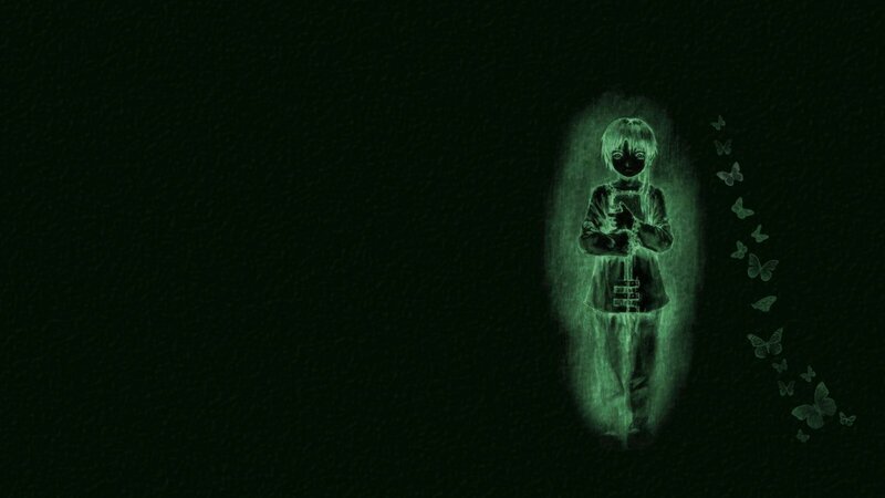 glowing child with butterflies
