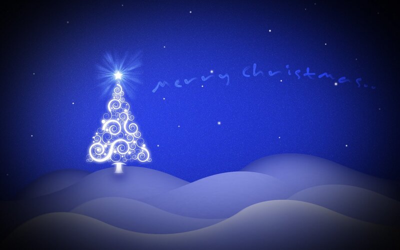 glowing christmas tree