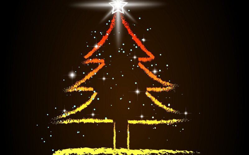 Glowing Christmas Tree — Black