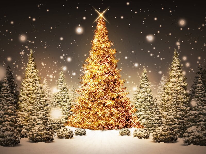 Glowing Christmas Tree — Gold