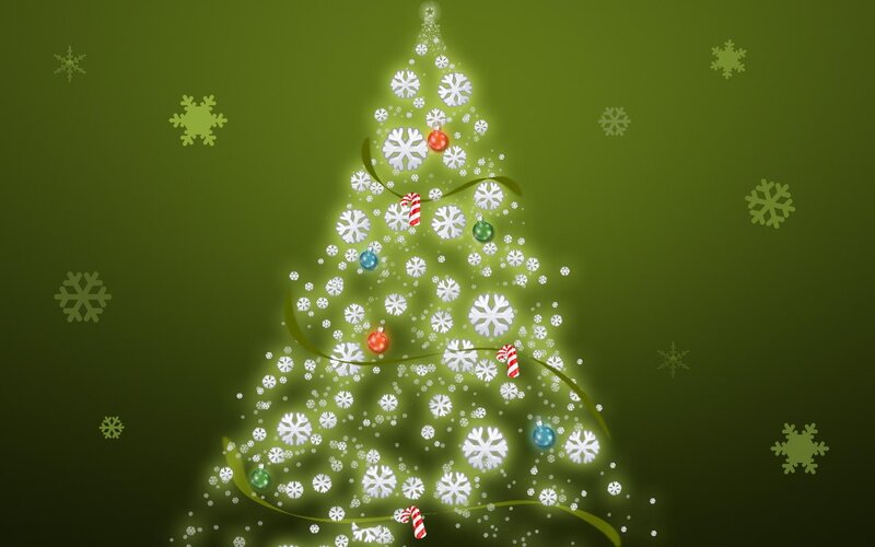 Glowing Christmas Tree — Green, Festive