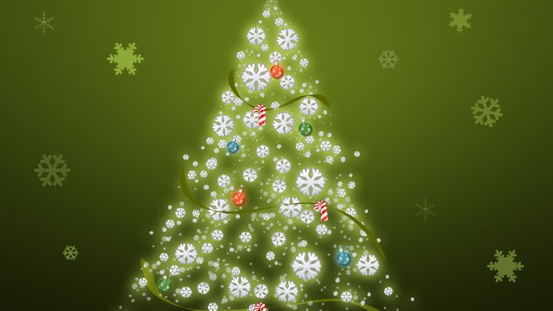 Glowing Christmas Tree — Green, Festive, Winter