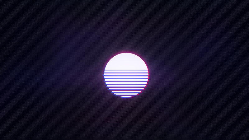 Glowing Circle with Stripes