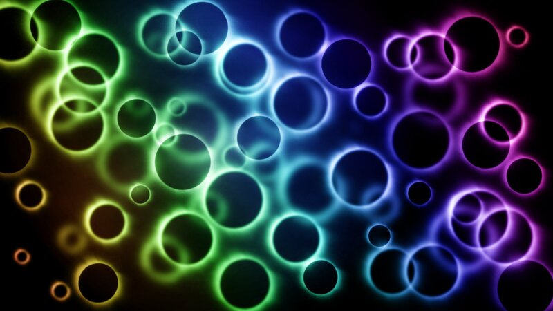 Glowing Circles on Dark Background