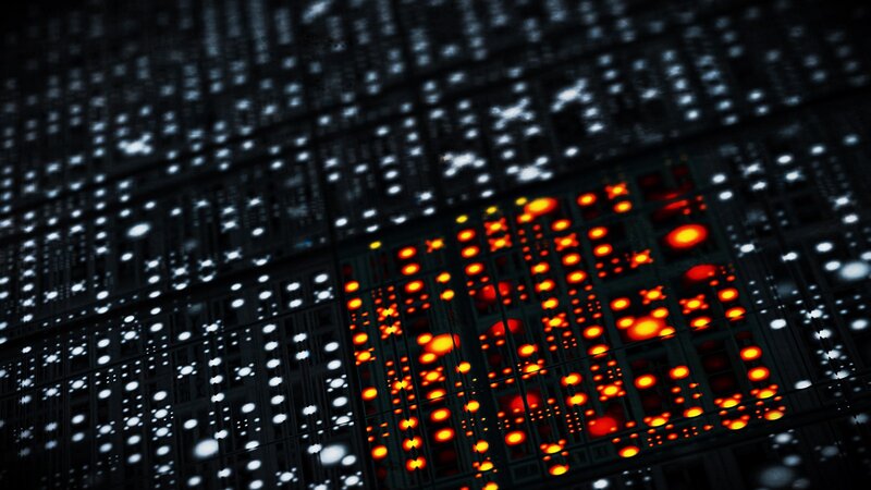 glowing circuit board