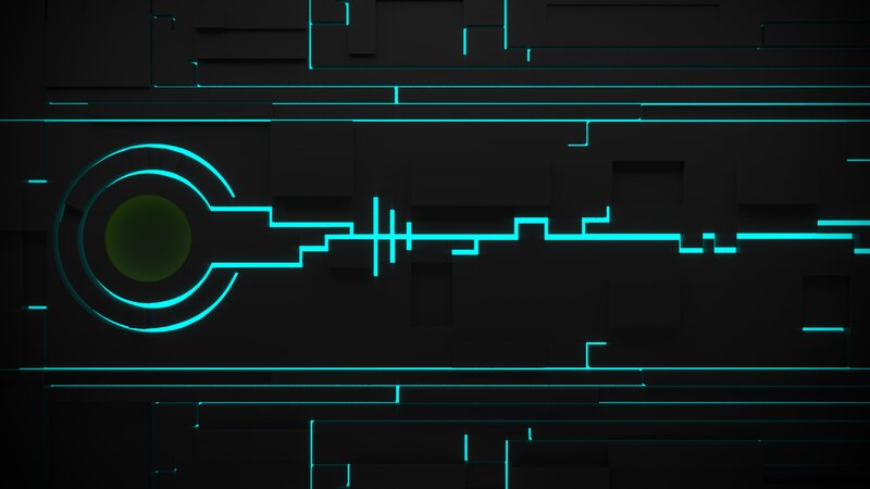 Glowing Circuit Board — Black