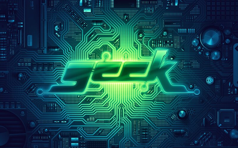 glowing circuit board design