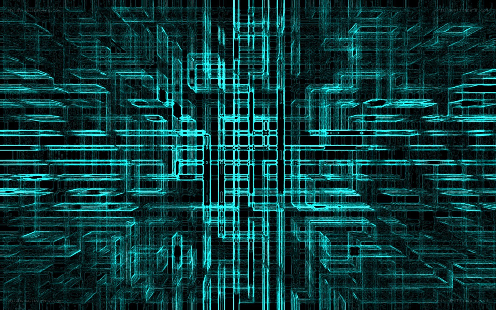 glowing circuit board pattern