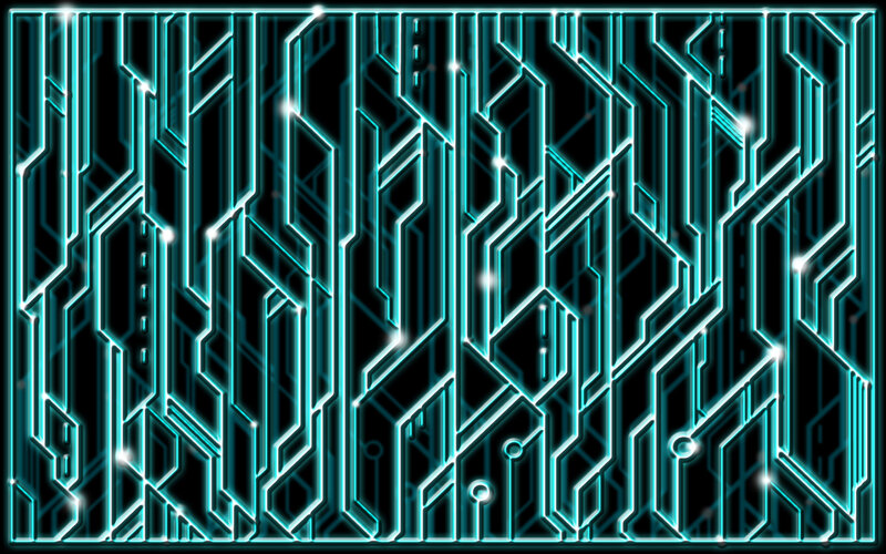 glowing circuit board pattern