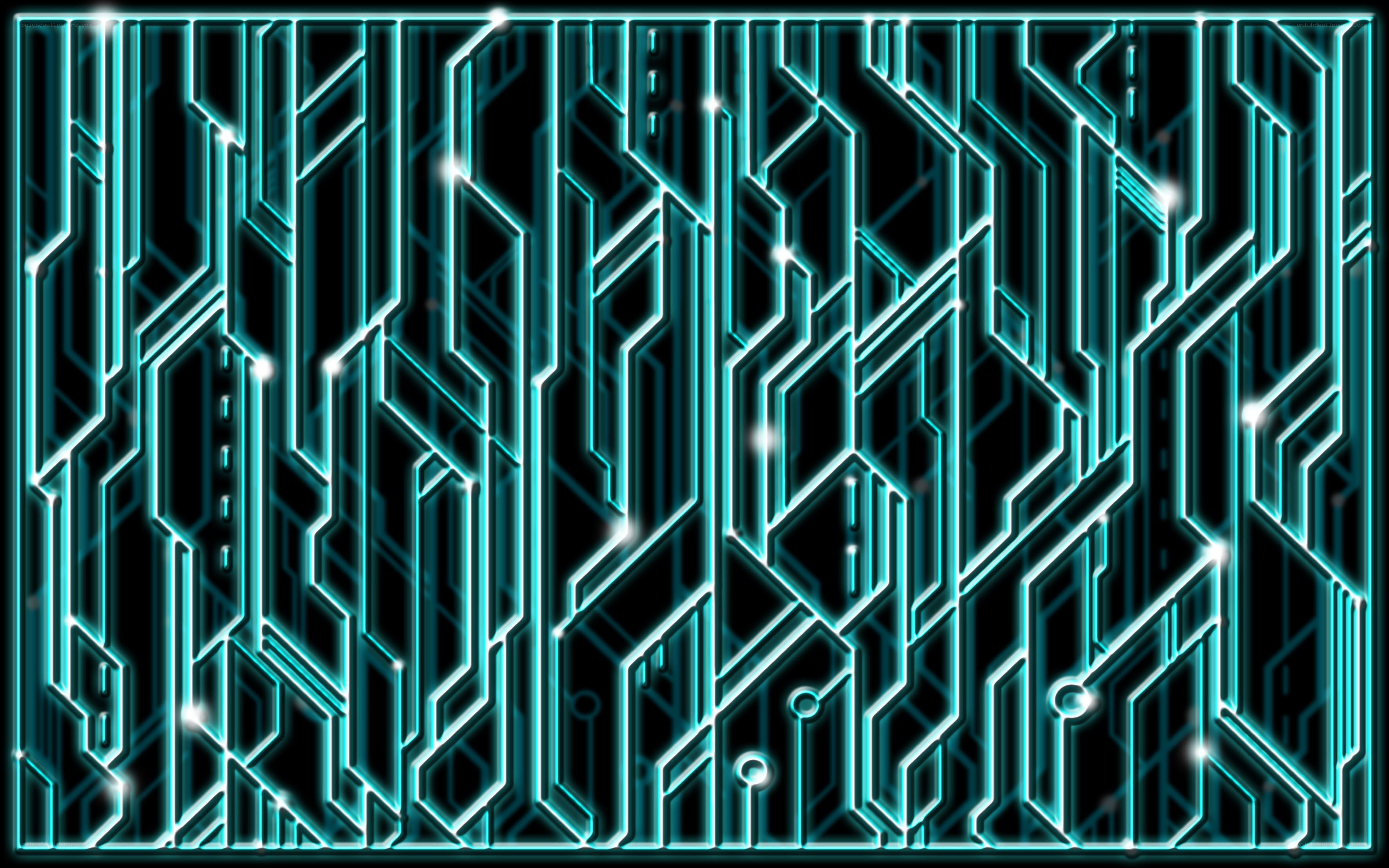 glowing circuit board pattern
