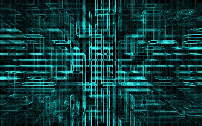 Glowing Circuit Grid