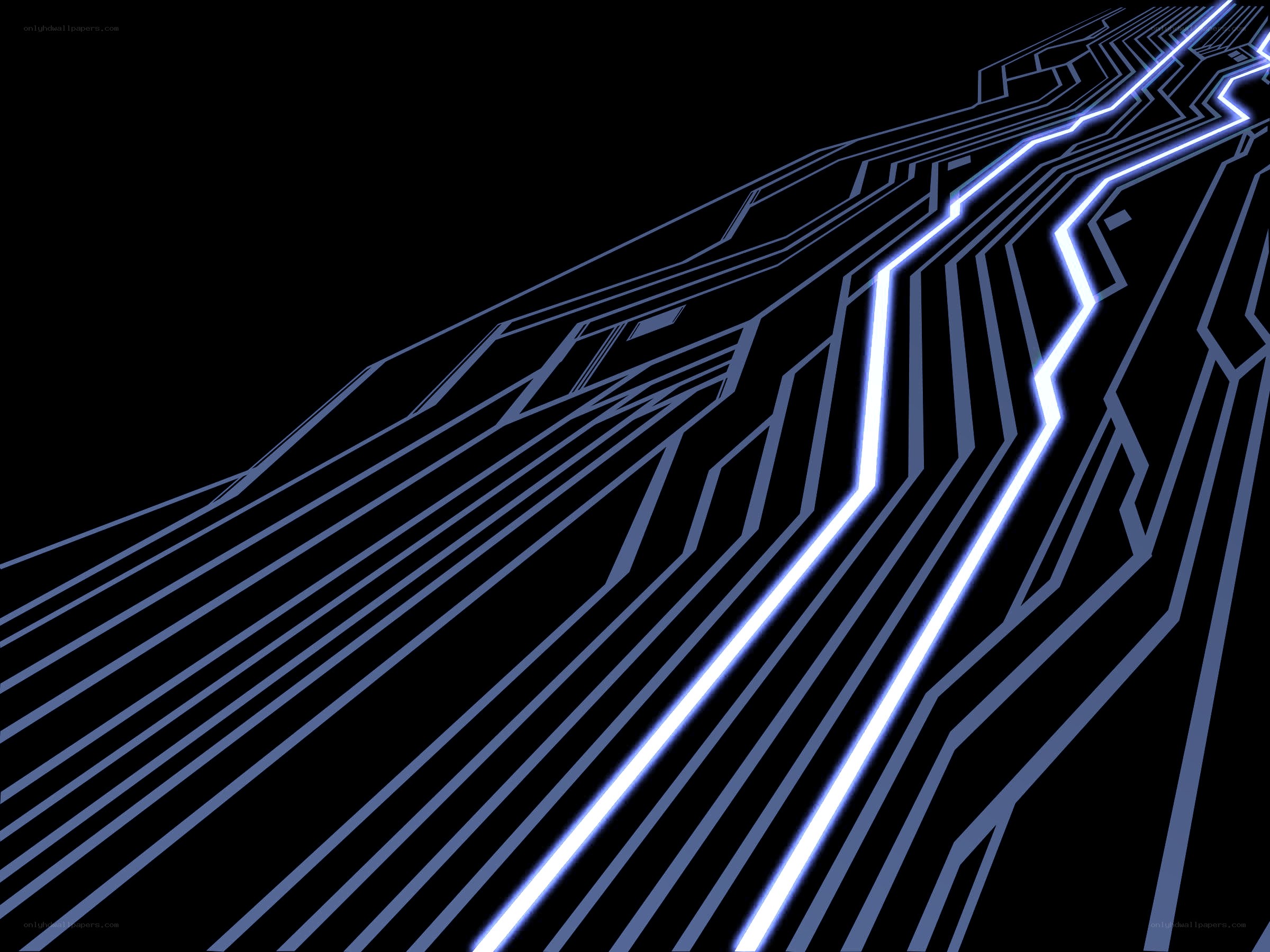 glowing circuit lines