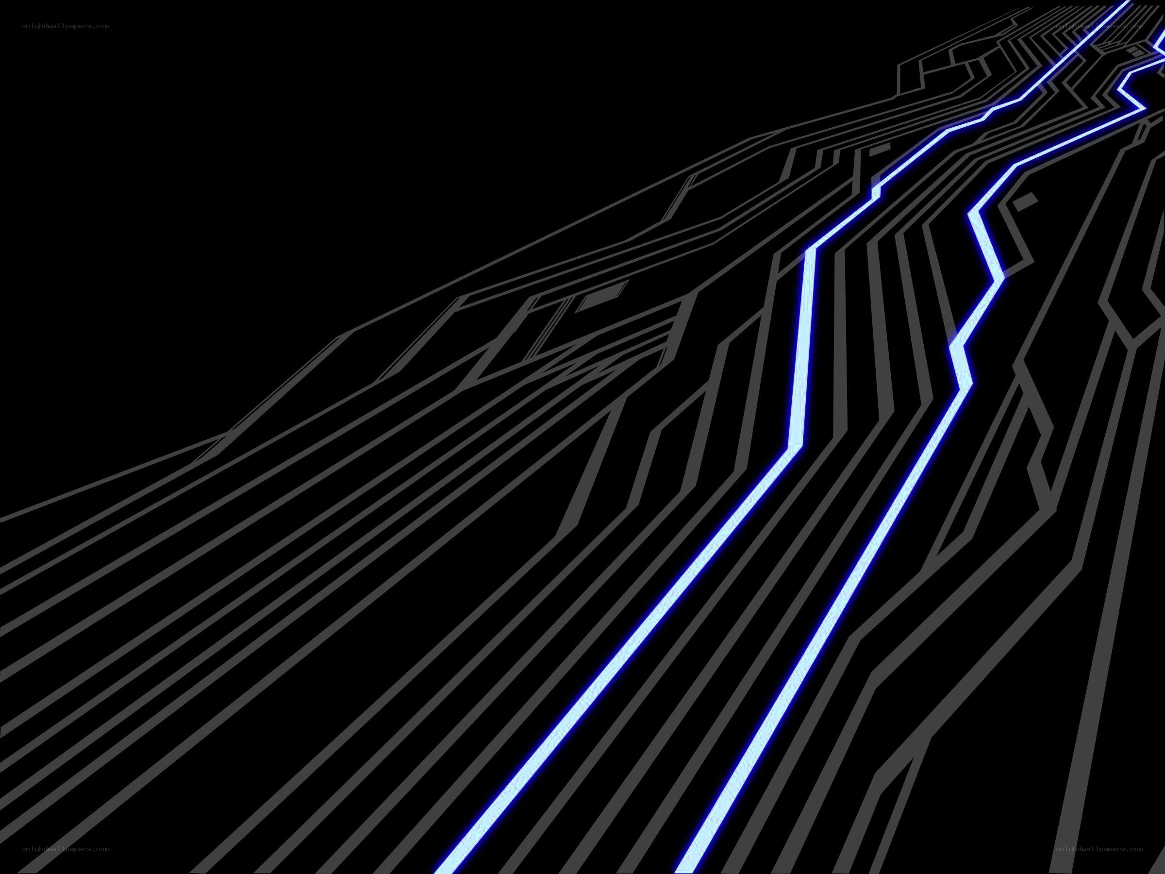 glowing circuit lines