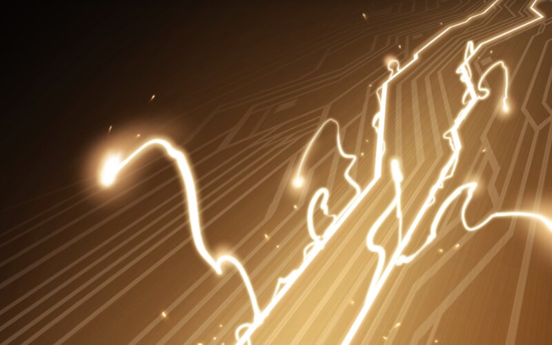 glowing circuit lines