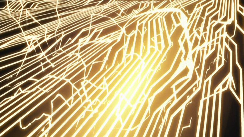 glowing circuit lines