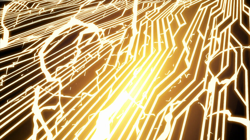 Glowing Circuit Lines — Yellow