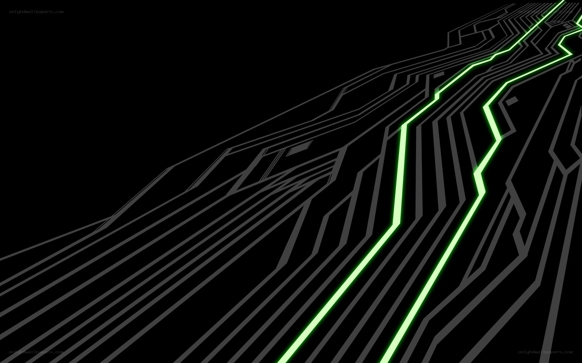 glowing circuit lines