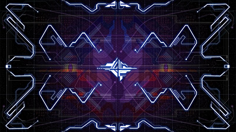 Glowing Circuit Pattern — Blue