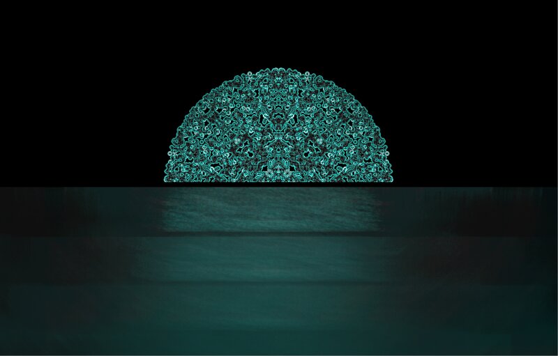 Glowing Circuit Pattern — Teal