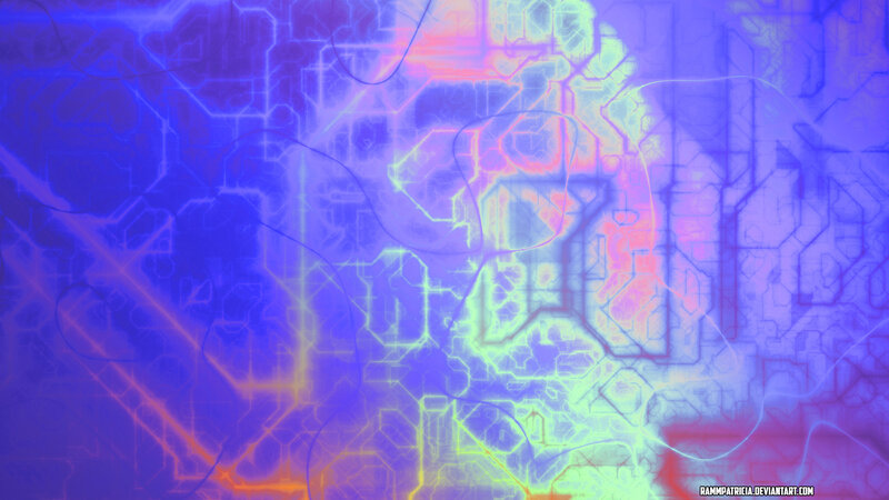 Glowing Circuit Patterns — Blue