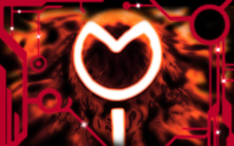 glowing circuit symbol
