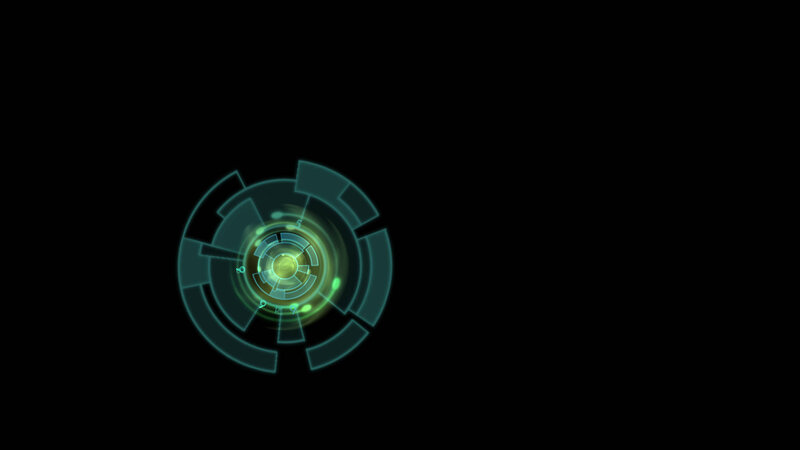 Glowing Circular Interface — Black