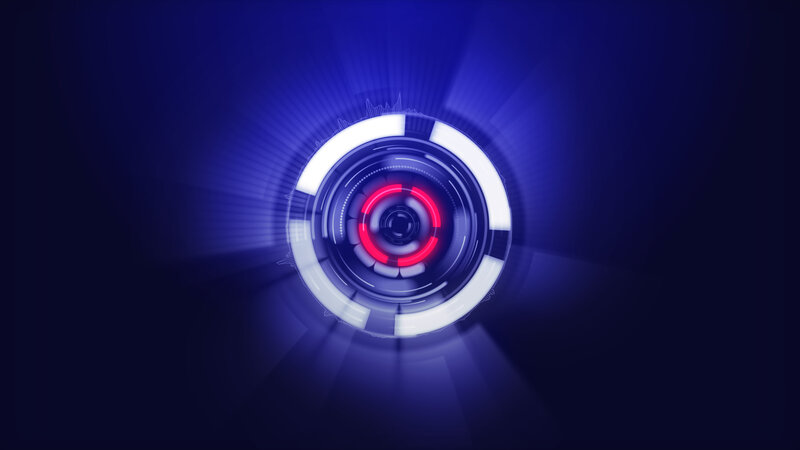 Glowing Circular Interface — Blue