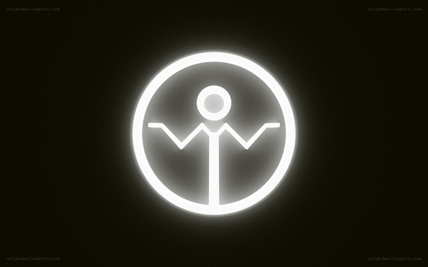 glowing circular logo