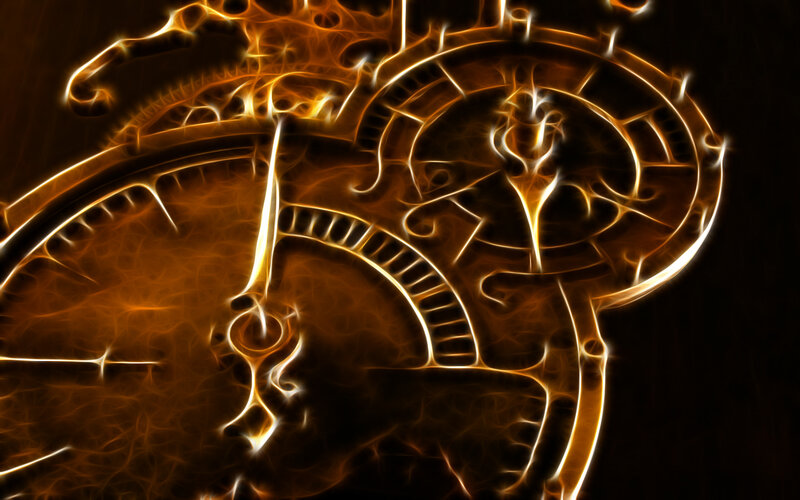 glowing clockwork design